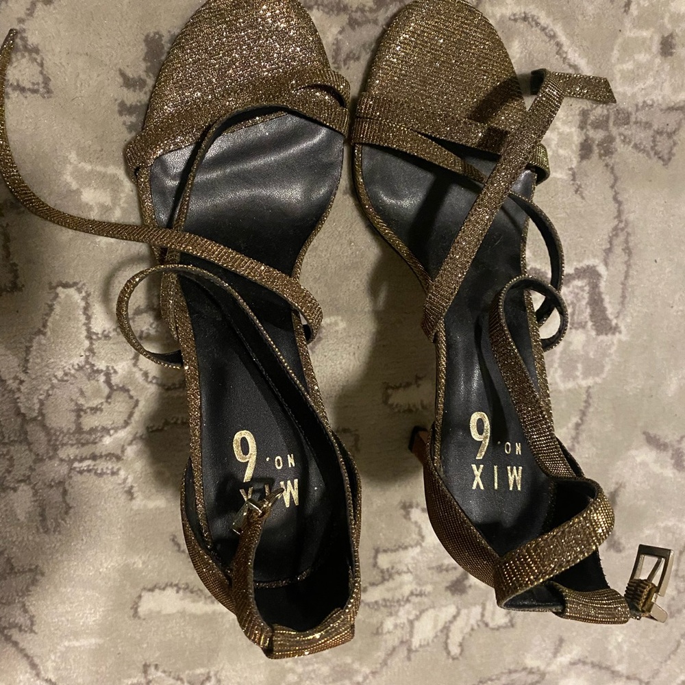 Mix No. 6 Glittery Gold Heels